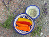 Italian Ceramic Olive Oil Bowl for Pinzimonio - Arabesco Blu - Fratelli Mari Deruta 