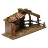 Italian Nativity Stable with Tiles Roof (23 x 12 inch) - Made in Italy