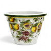 Italian Ceramic Planter - Toscana Round Tuscan Planter Campana "Miele Limoni"