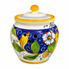 Italian Ceramic Garlic Keeper Limone Blu - Ceramiche Borgioli