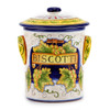 Italian Ceramic Biscotti Jar - Rustica - Cylinder Shape