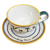 Italian Ceramic "Dog Mom" - Cappuccino/Latte Cup & Saucer - Ricco - Fratelli Mari