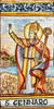Saint Gennaro Naples Italian Ceramic Tile. Hand painted Italian tile from Castelli, Italy.