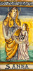 Saint Anne Tile - St. Anna (Patron of Grandmothers) Italian Ceramic Tile. Hand painted Italian tile from Castelli, Italy.