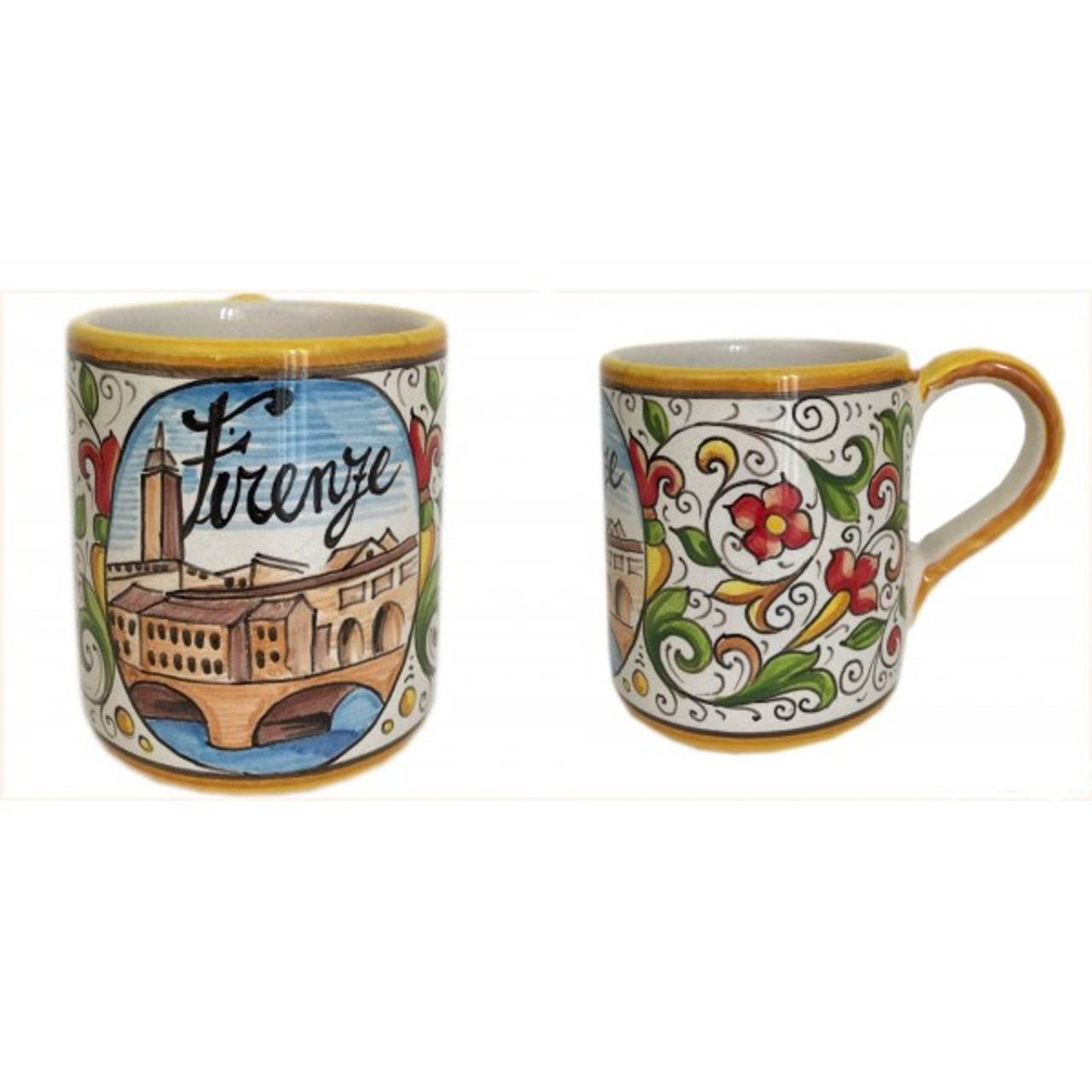 Italian ceramic coffee cups