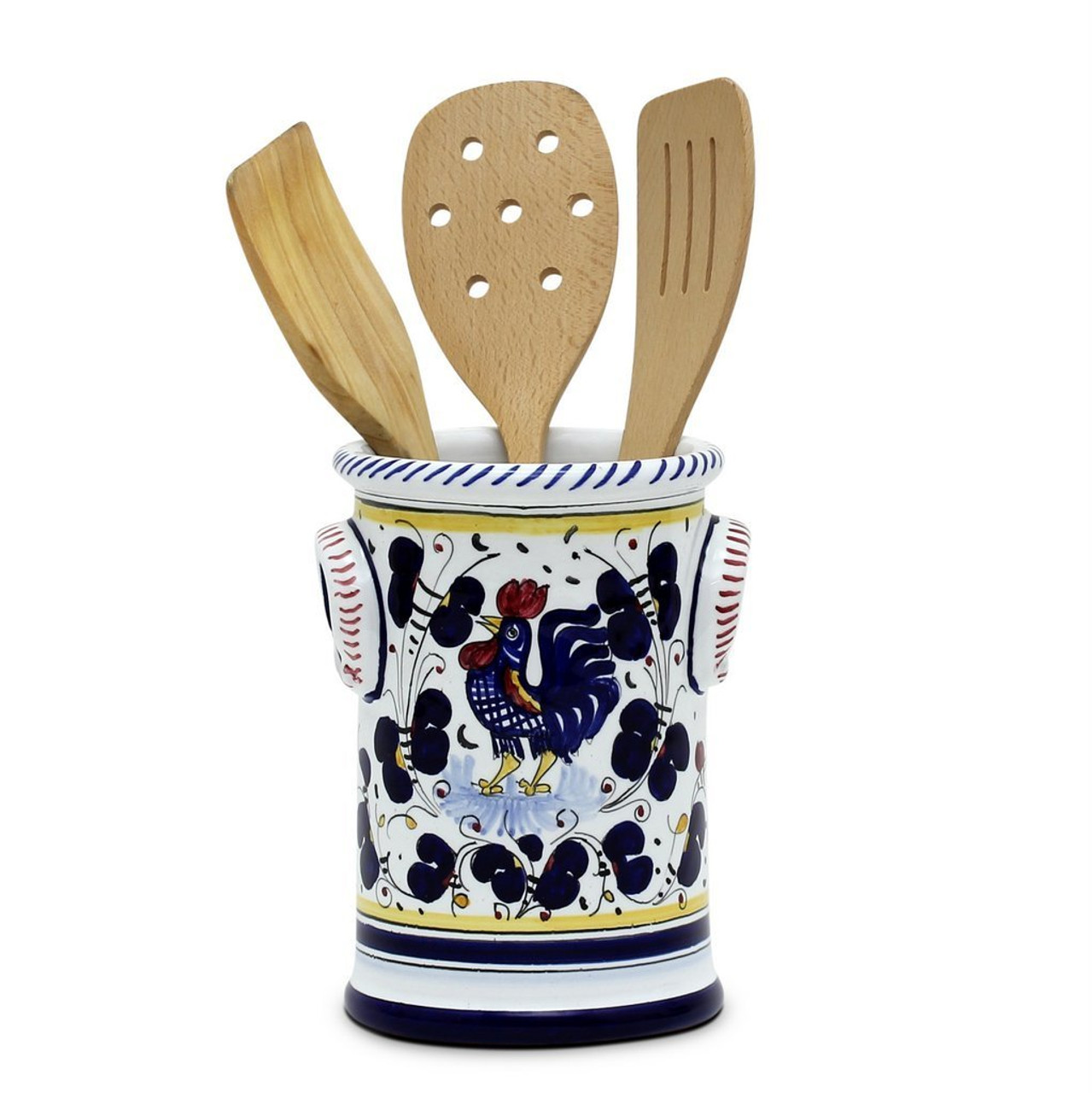 Utensil Holder Orvieto Blue Italian Ceramics