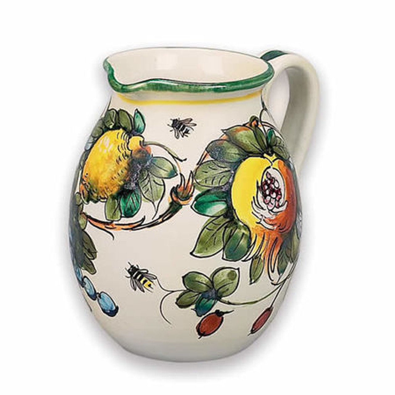 Toscana Bees Wine Pitcher Italian Ceramics