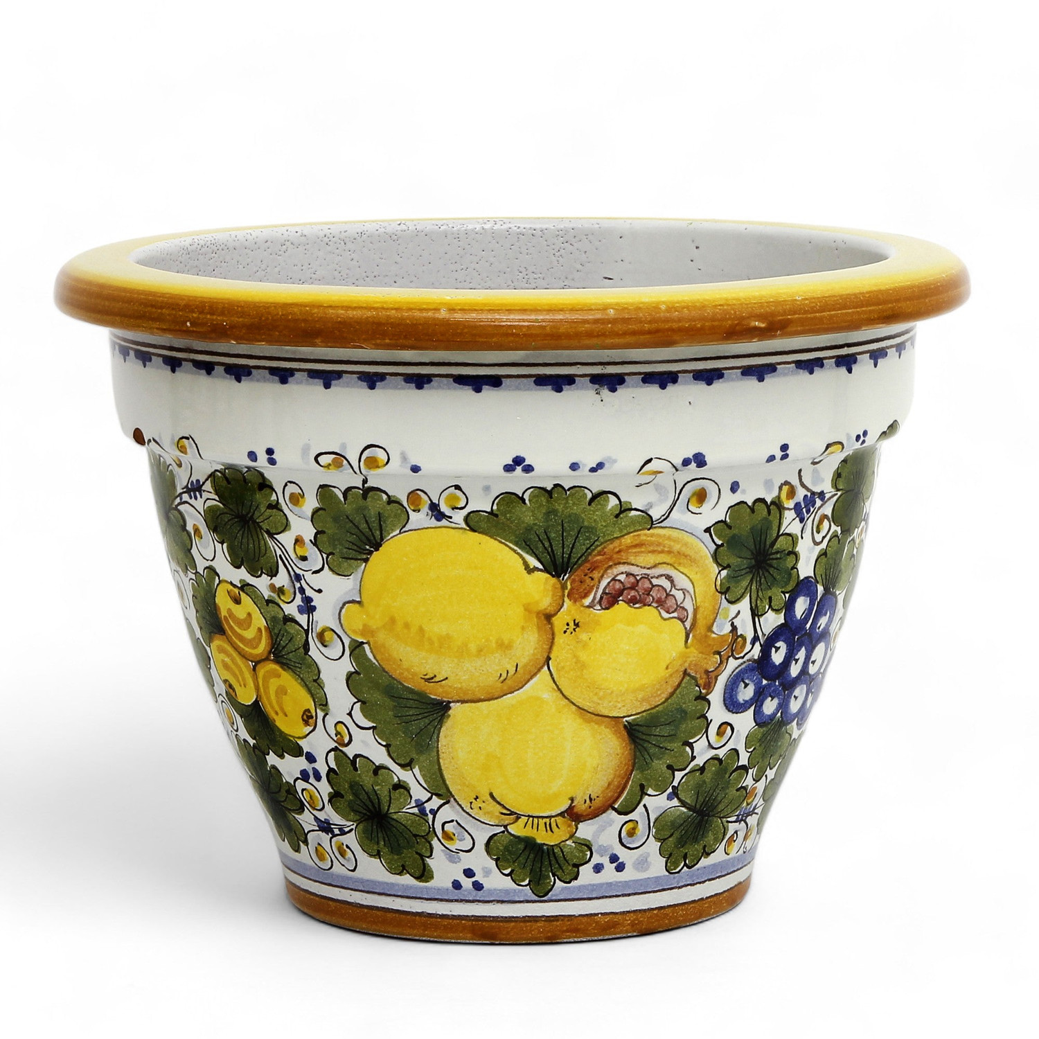 Italian Ceramic Planter - Toscana Round Tuscan Planter - Campana