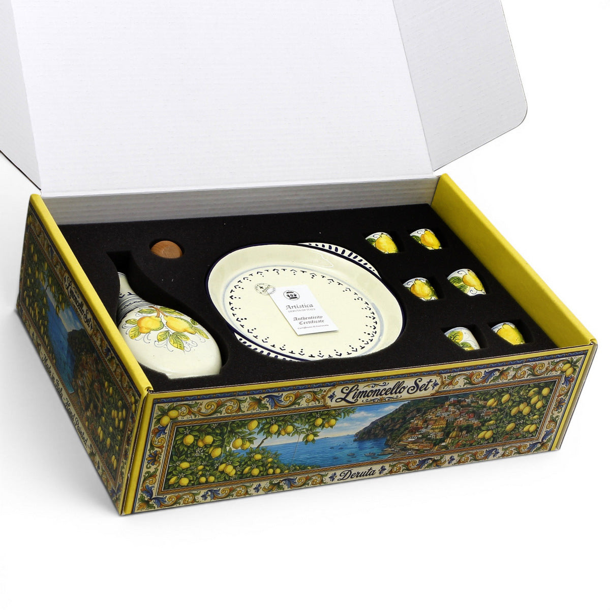 Italian Ceramics Limoncello Gift Box Set