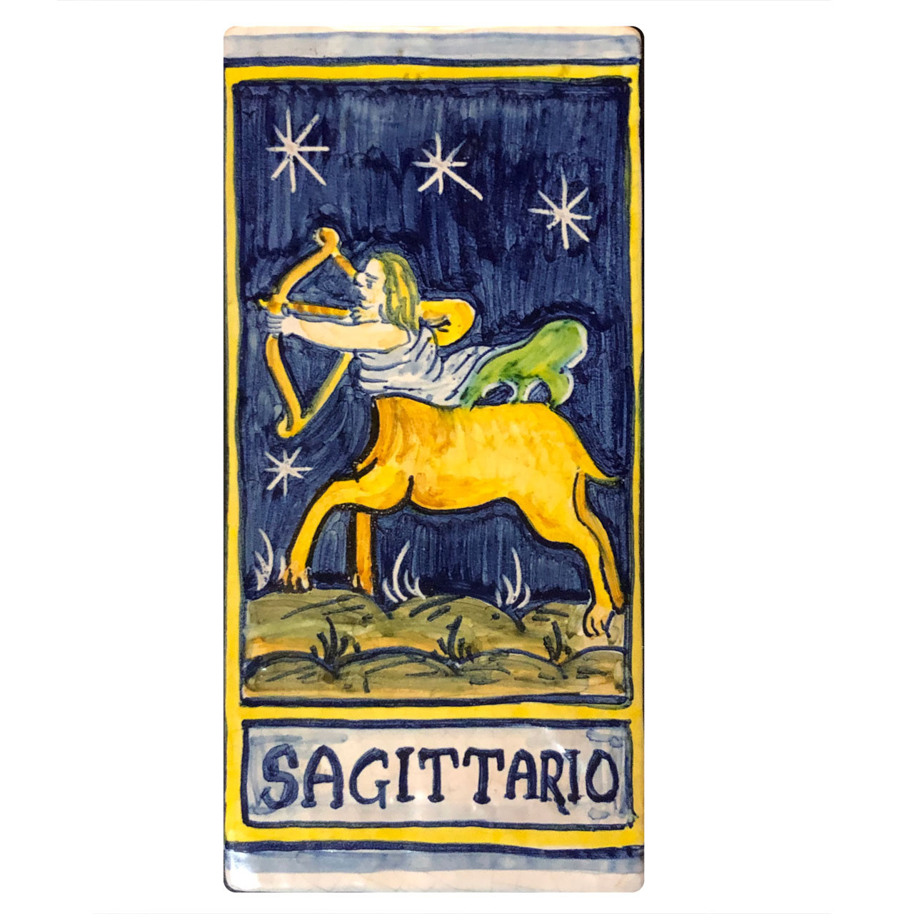 eureka イタリア語　サインド　1枚 italian-ceramic-zodiac-