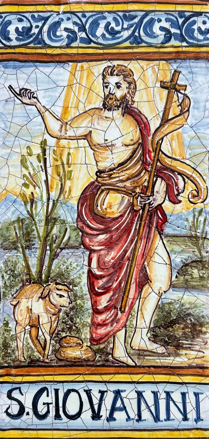 Italian Ceramic Saint Tile John Tile - SAN GIOVANNI