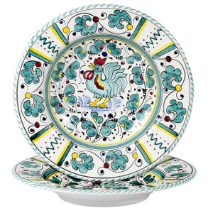 Pasta Bowl - Orvieto Verde (Green) - Italian Ceramics Pasta Bowl - Orvieto Verde (Green) - Italian Ceramics