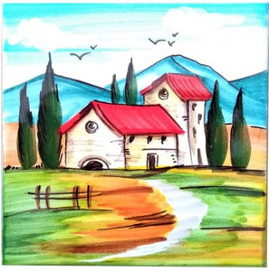 Tuscany Landscape - Italian Ceramic Tile