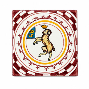 Montone - Palio di Siena - Italian Ceramic Tile