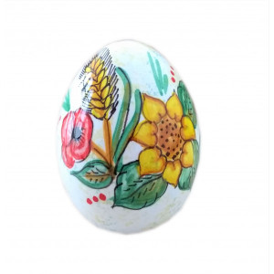 Ceramic Easter Egg - Sunflower - Italian Pottery