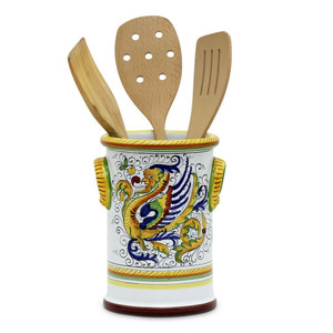 Italian Ceramics Utensil Holder - Raffaellesco Deruta