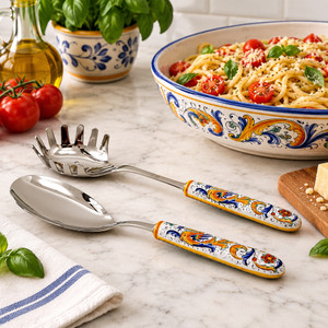 Italian Ceramic Serving Spoon - Raffaellesco