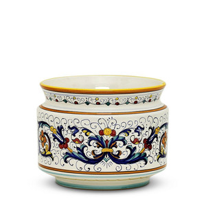 Italian Ceramic Cache Pot Planter (Small) - Ricco Deruta