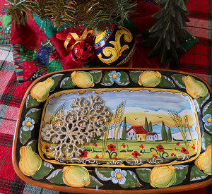 Italian Ceramic Colli Umbri - Rectangle Platter - Fratelli Mari