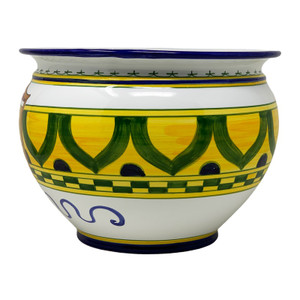 Italian Ceramic Cache Pot - Palio di Siena - Bruco - Fratelli Mari 