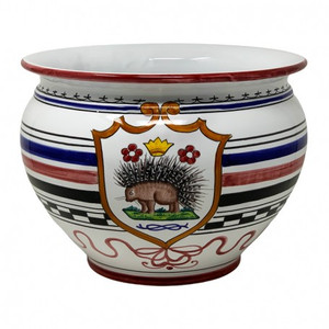 Italian Ceramic Cache Pot - Palio di Siena - Istrice - Fratelli Mari 