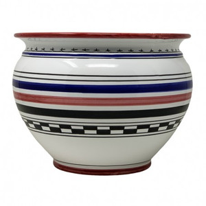 Italian Ceramic Cache Pot - Palio di Siena - Istrice - Fratelli Mari 