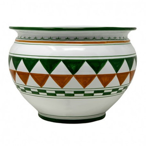 Italian Ceramic Cache Pot - Palio di Siena - Selva - Fratelli Mari 