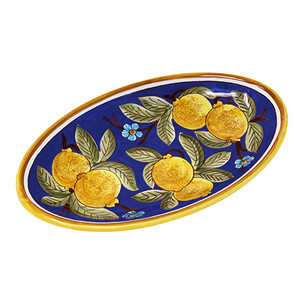 Italian Ceramic Positano Blue - Oval Platter - Fratelli Mari