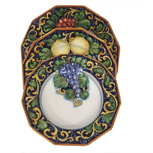 Ravello - Grapes Purple - Fratelli Mari - Dinner Plate - (IN STOCK ITEMS)