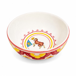 Italian Ceramic Cereal Bowl 6.5" - Montone - Palio di Siena