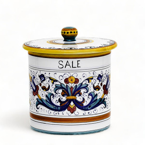 Italian Ceramics Ricco Deruta Deluxe Canister - Sale (Salt)