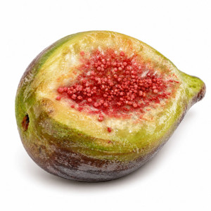 Fig - Split Black - Italian Carrara Marble Fruit