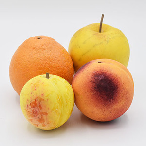 Plum - Yellow - Italian Carrara Marble Fruit
