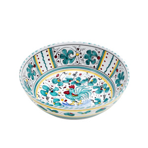 Italian Ceramic Orvieto Green - Medium Salad Bowl  Italian Ceramic Orvieto Green - Medium Salad Bowl