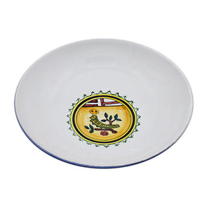 Italian Ceramic Pasta Bowl - Bruco - Palio di Siena Italian Ceramic Pasta Bowl - Bruco - Palio di Siena