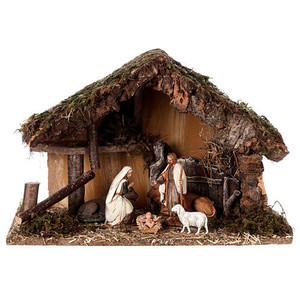 Nativity Stable with Moranduzzo Figures - Made in Italy