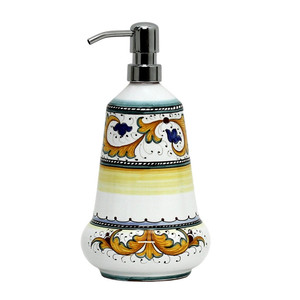 Italian Ceramic Perugino - Liquid Soap Dispenser - (Large 26 oz)