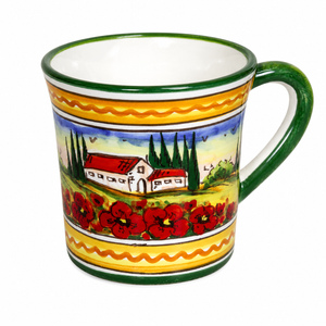 Italian Ceramic Tuscan Landscape - Mug/ Oversized - Ceramiche Borgioli