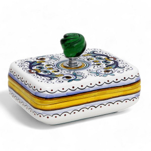 Jewelry Box w/ Murano Glass Knob - Rectangle - Ricco Deruta