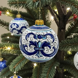 Deruta Blue - Italian Christmas Ornament - Fratelli Mari
