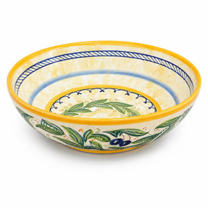 Italian Ceramic Olive 12 inch - Serving Bowl - Fratelli Mari