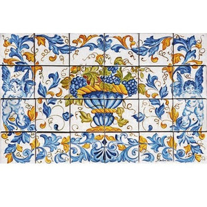Italian Ceramic Antica Deruta - Cornucopia of Prosperity - Kitchen Backsplash Wall Panel