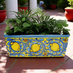 Italian Ceramic Jardiniere Rectangular - Toscana - Capri