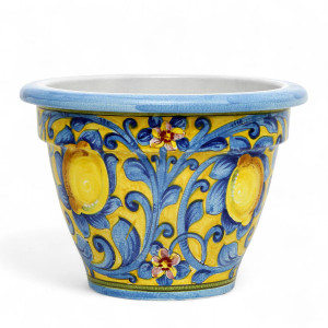 Italian Ceramic Planter - Toscana Round Tuscan Planter Campana "Capri"