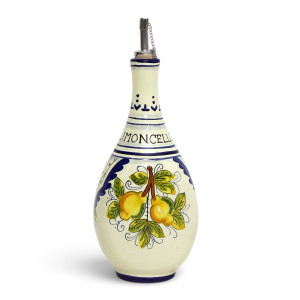 Italian Ceramic Limoncello Bottle with Spout