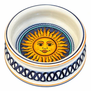Italian Ceramic Dog Bowl – Sole -  by Bottega degli Artisti