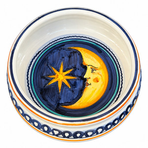 Italian Ceramic Dog Bowl – Luna -  by Bottega degli Artisti