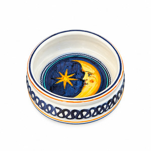 Italian Ceramic Dog Bowl – Luna -  by Bottega degli Artisti