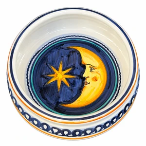 Italian Ceramic Cat Bowl – Luna -  by Bottega degli Artisti