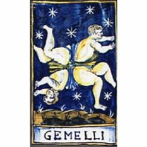 ZODIACO MATTONE - GEMELLI - Gemini Zodiac Italian Ceramic Tile